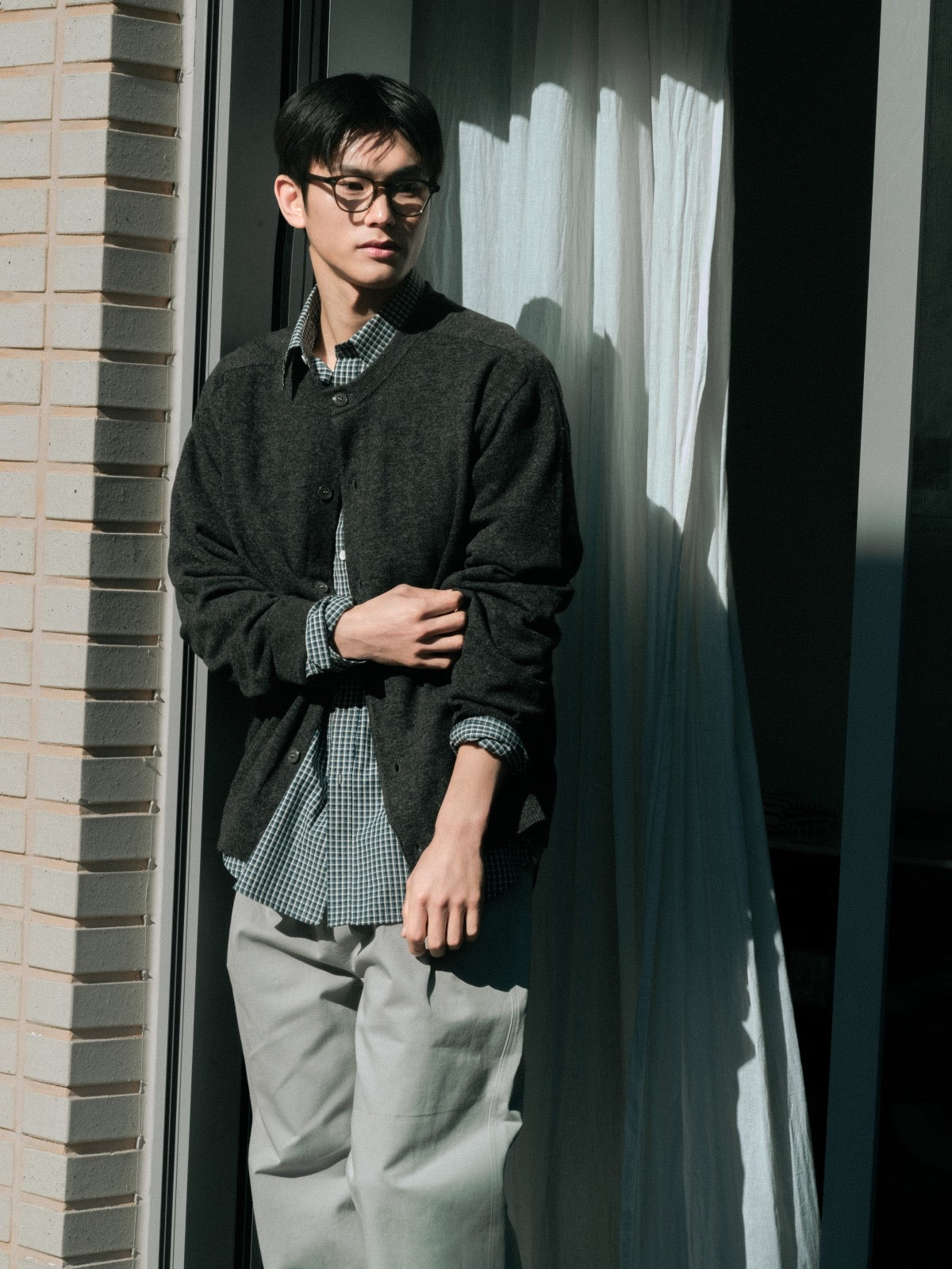 Light Wholegarments Cardigan (Gray)