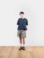 Pocket Volume String Half Tee (Navy)