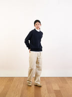 Yak Wool Crewneck Sweater (Navy)