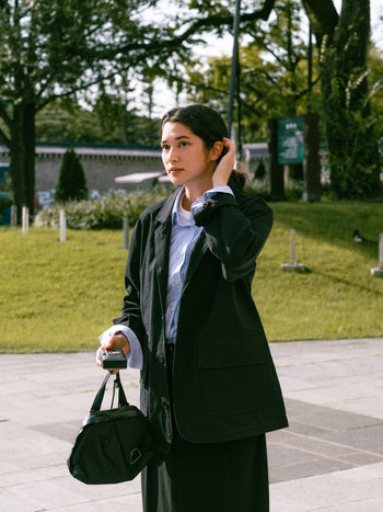 (W)Breeze Stripe Shirts (Light Blue)