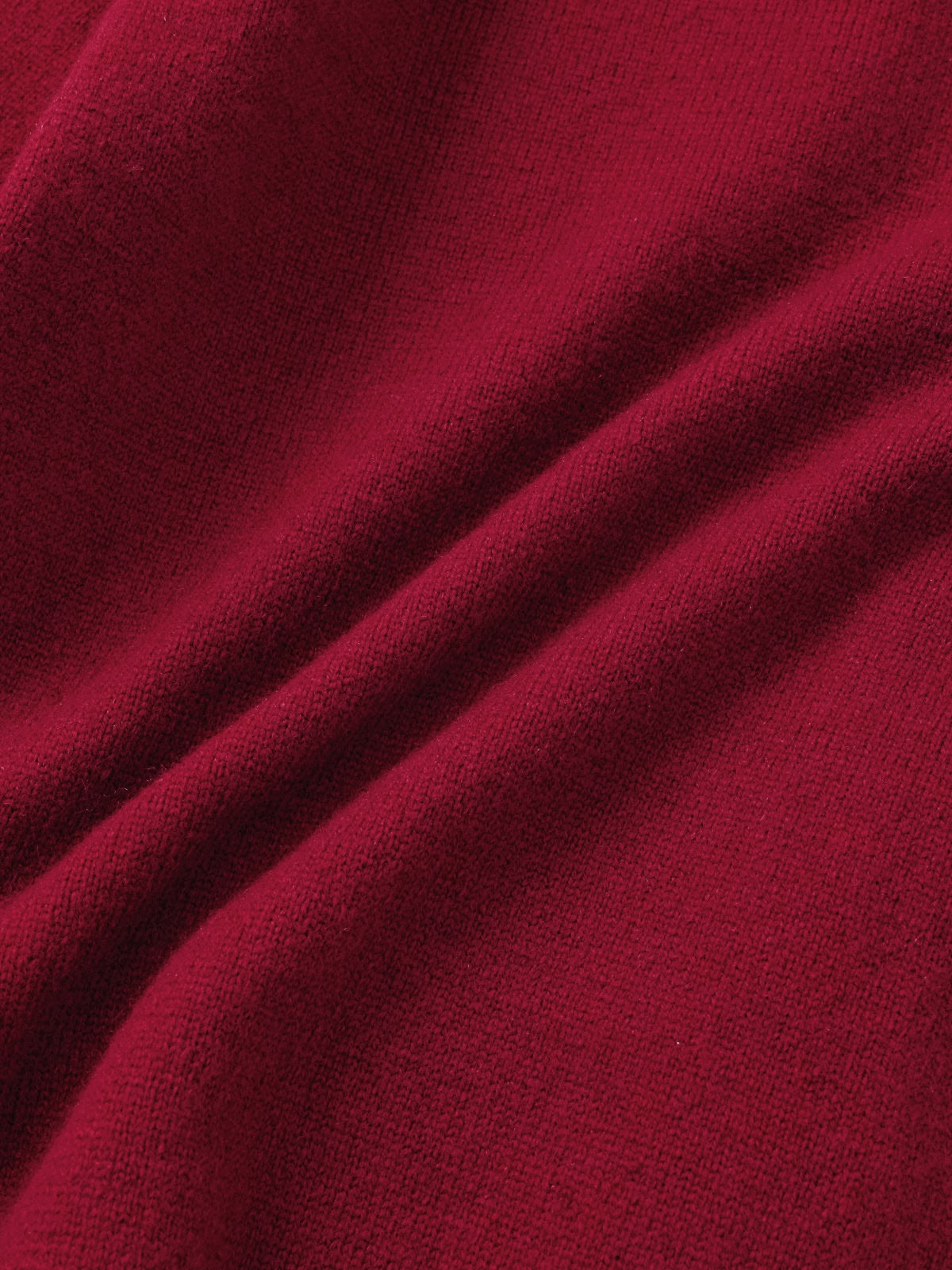 Soft Wool Round Cardigan (Red)