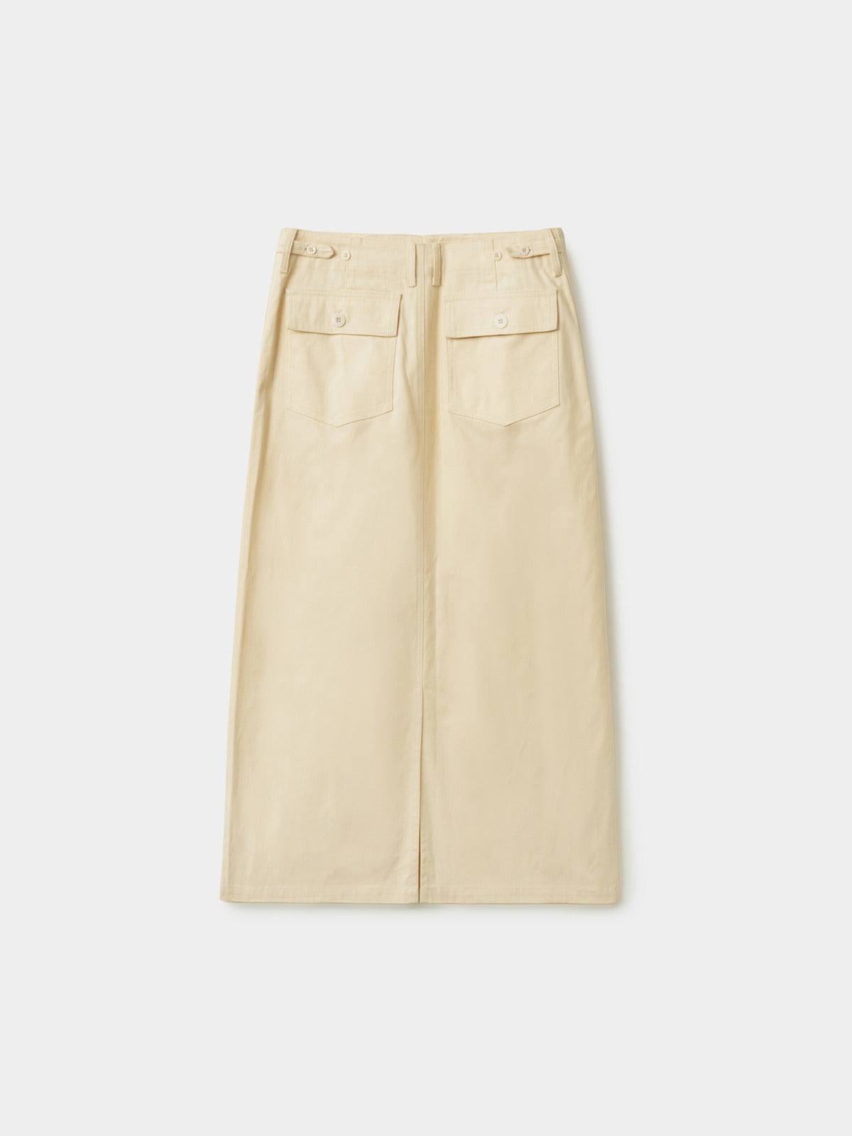 Herringbone Twill Fatigue Skirt (Butter)