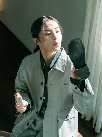 City Worker French Jacket (Blue Gray)