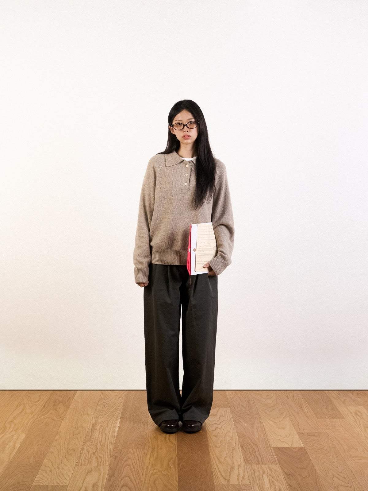 Yak Wool Collar Knit (Navy) | Havehad