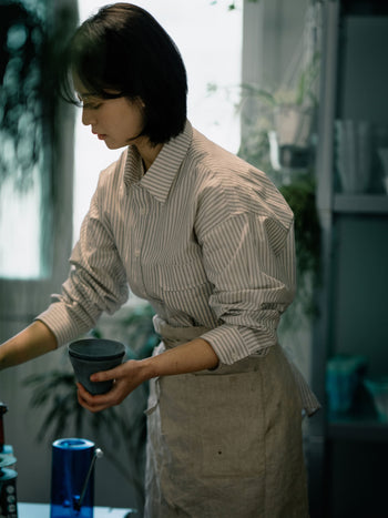 One Pocket Stripe Shirts (White)