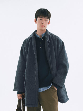 City Wool Half Coat (Black)