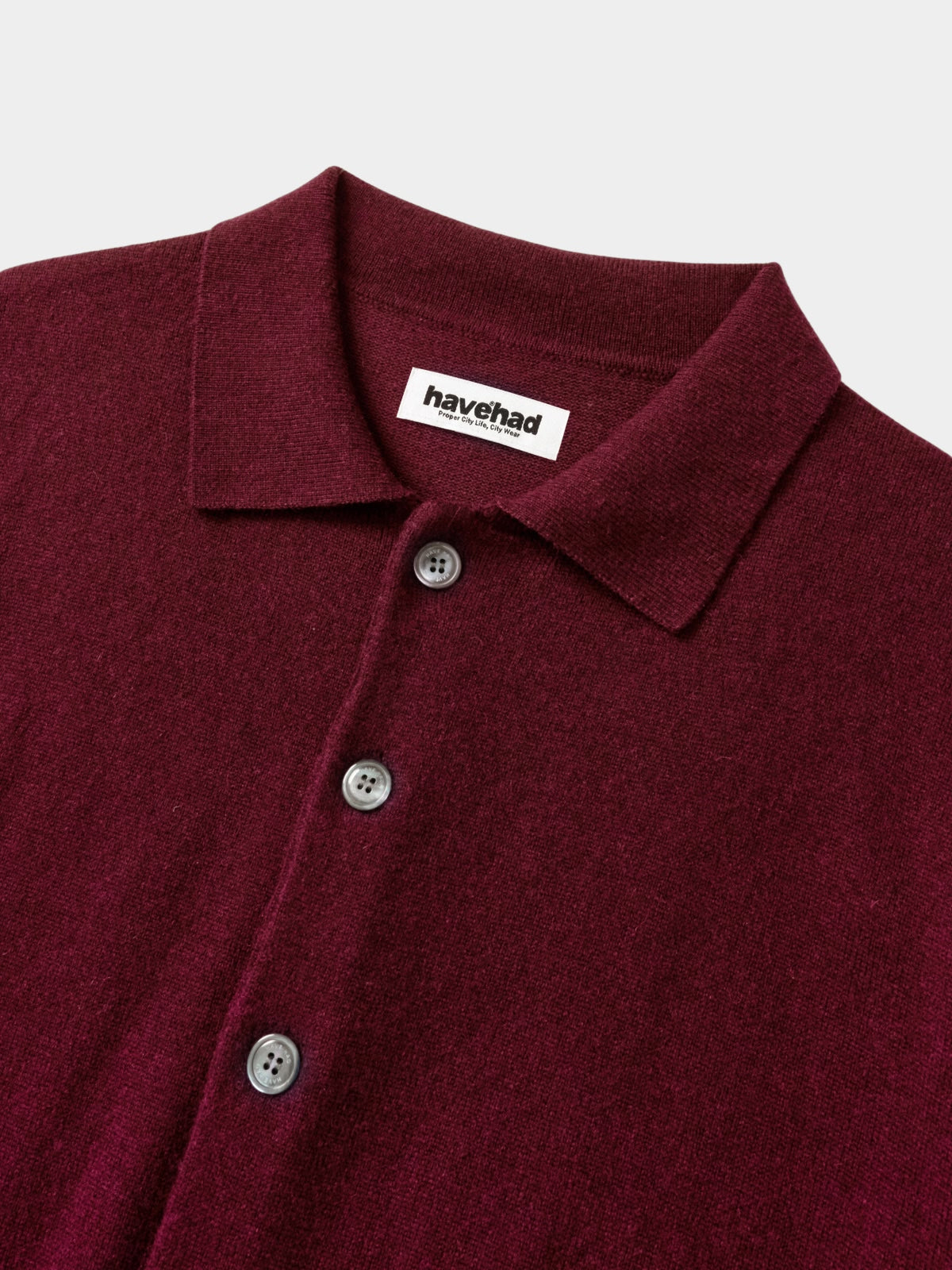 Daily Wool Collar Cardigan (Red)