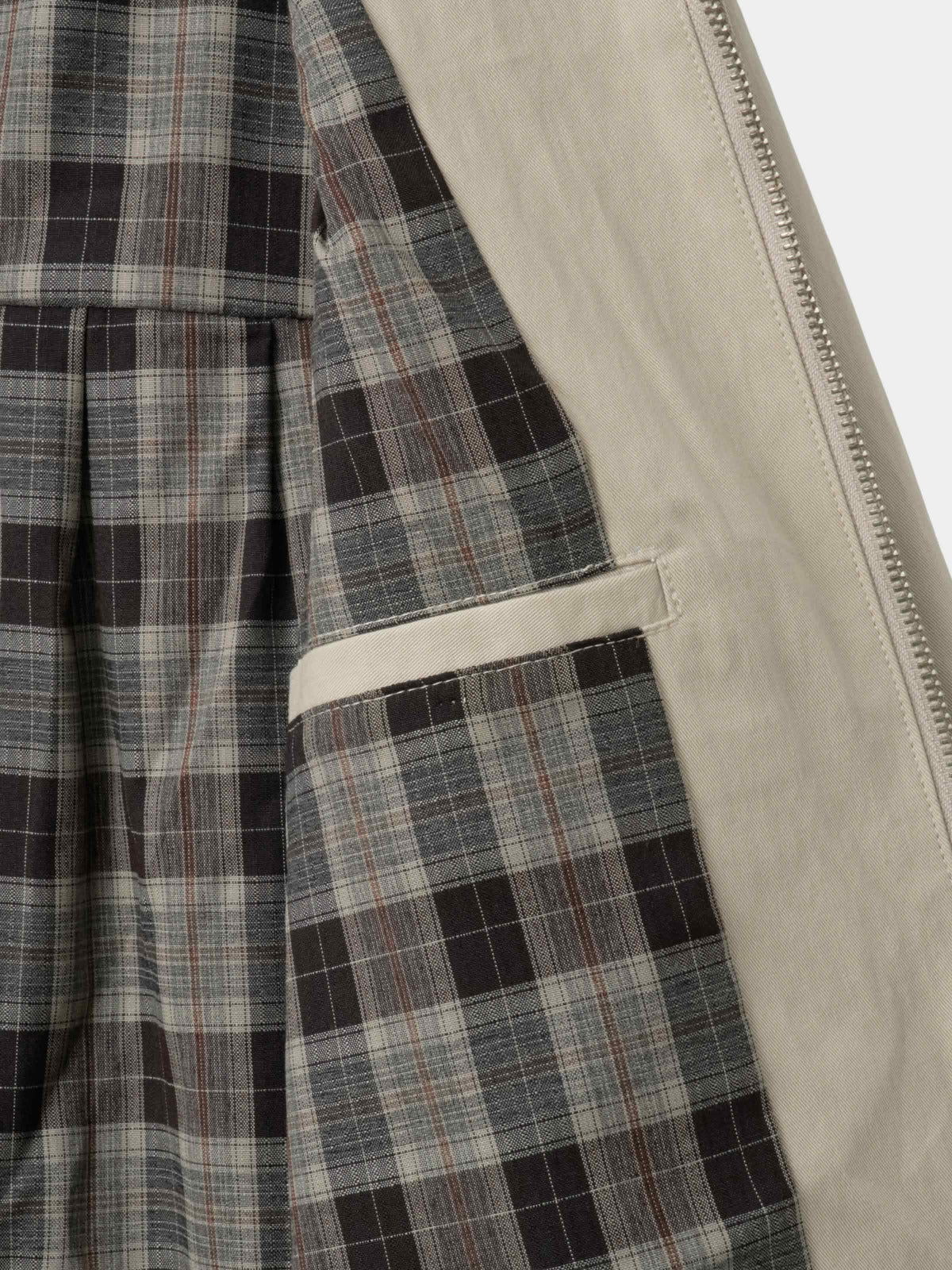Glen Cotton Drizzler Jacket (Beige)