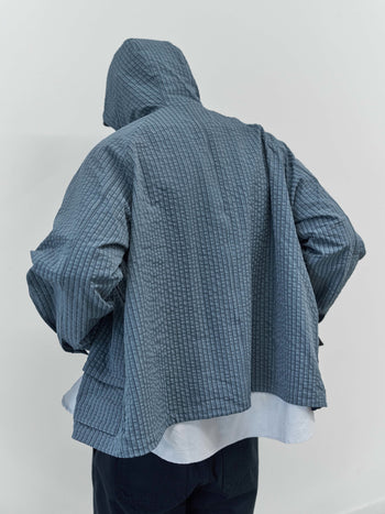 City Commuter Check Wind Jacket (Check Blue)