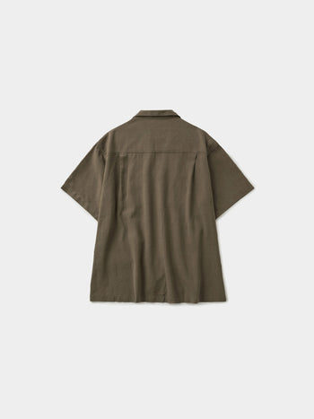 Double Pocket Slub Shirts (Brown)