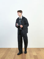 City Worker Pin-tuck Trouser (Black)