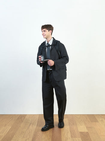 City Worker Pin-tuck Trouser (Black)