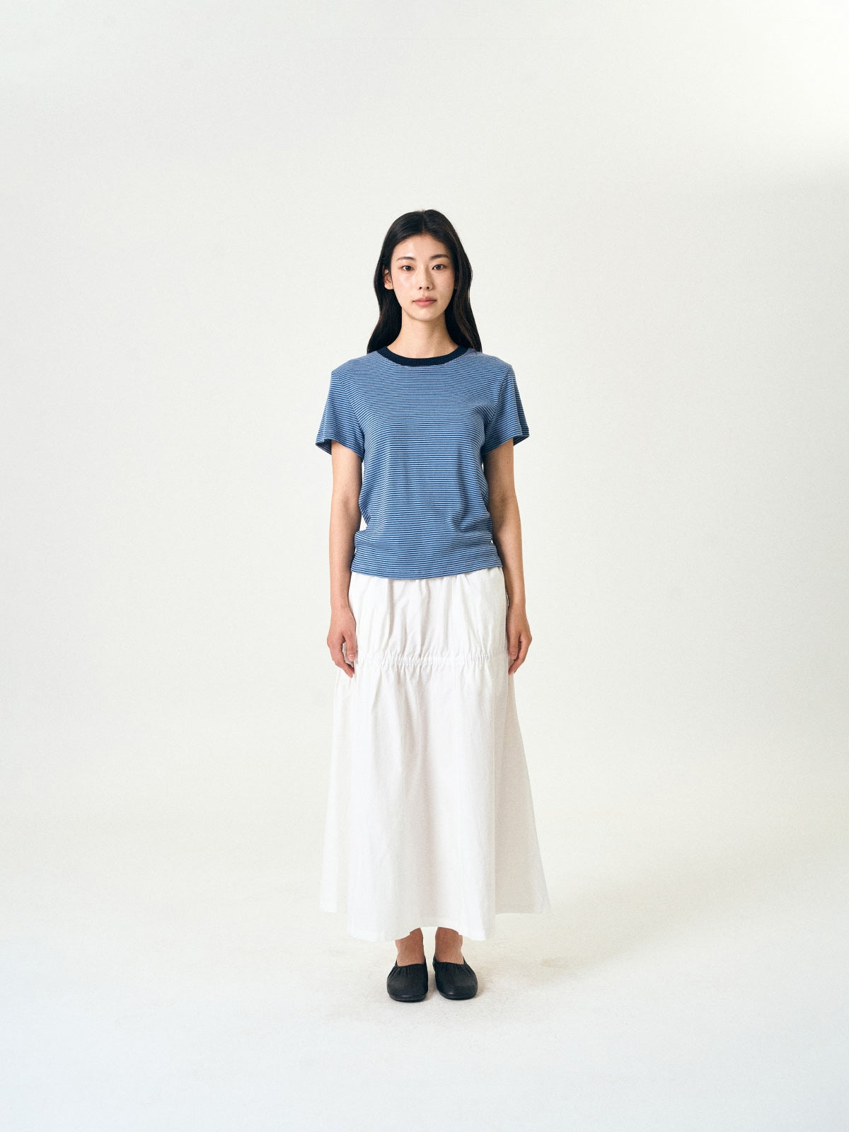 Light String Tiered Skirt (Navy)