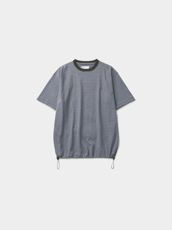 Relaxed Half Stripe String Tee (Stripe Charcoal)