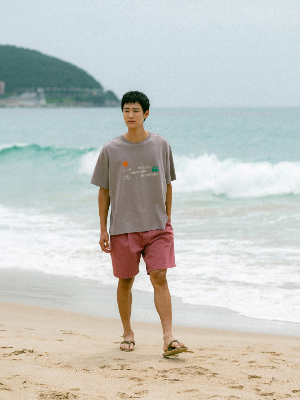 Weather in Waves Tee (Merlot)