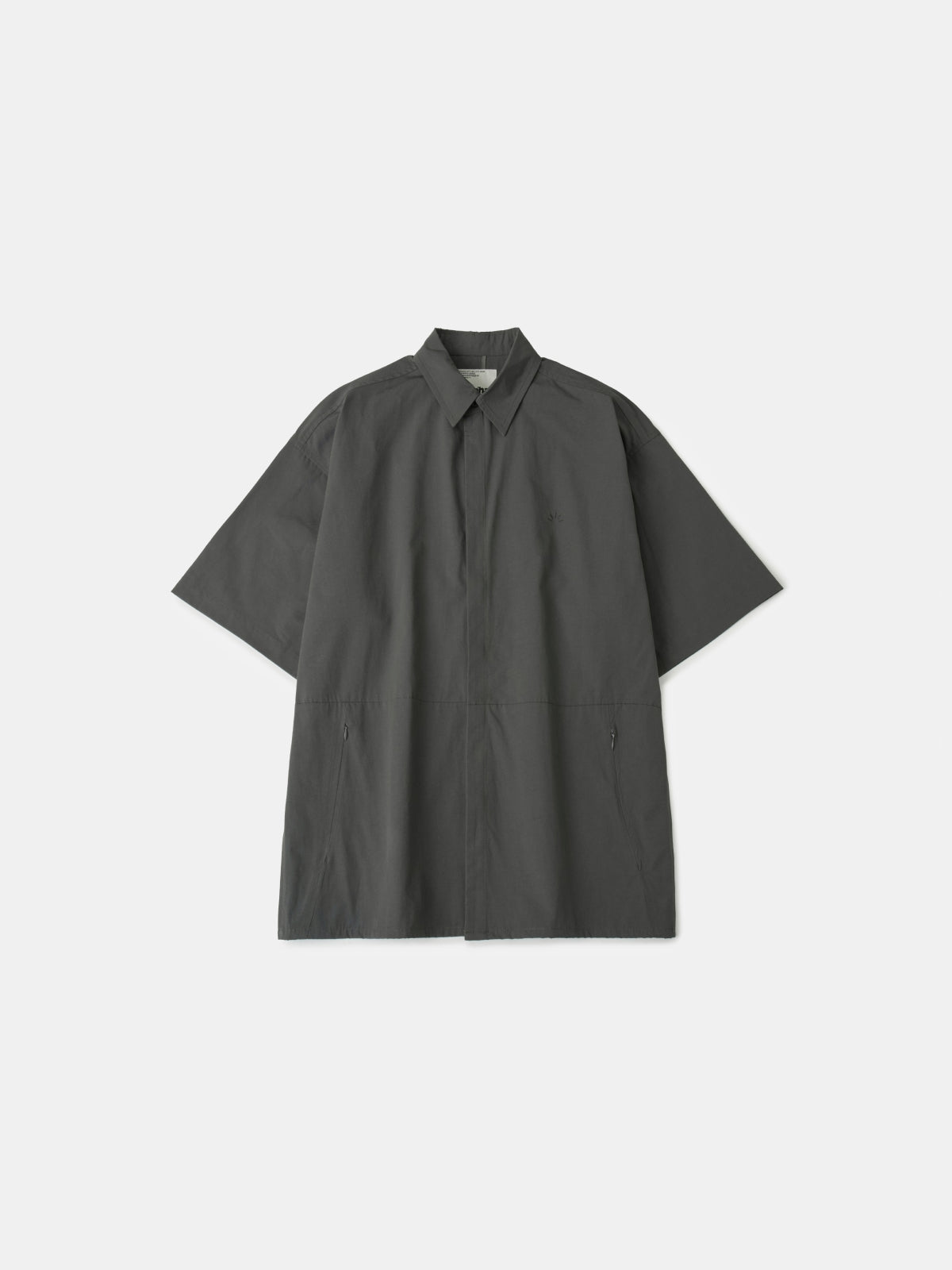 Hidden Type Half Sleeve Shirts (Charcoal)