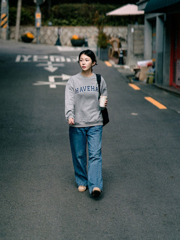 Classic Slab Logo Sweatshirts (Navy)