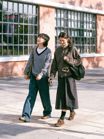 (W)Pin-Stripe V-neck Knit - Olive | W0 (S)