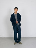 Daily Wool Collar Cardigan (Navy)