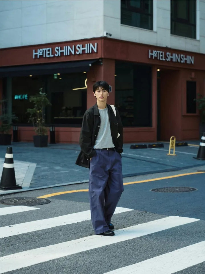 A charcoal jacket and blue pants on an afternoon in the alley — 5